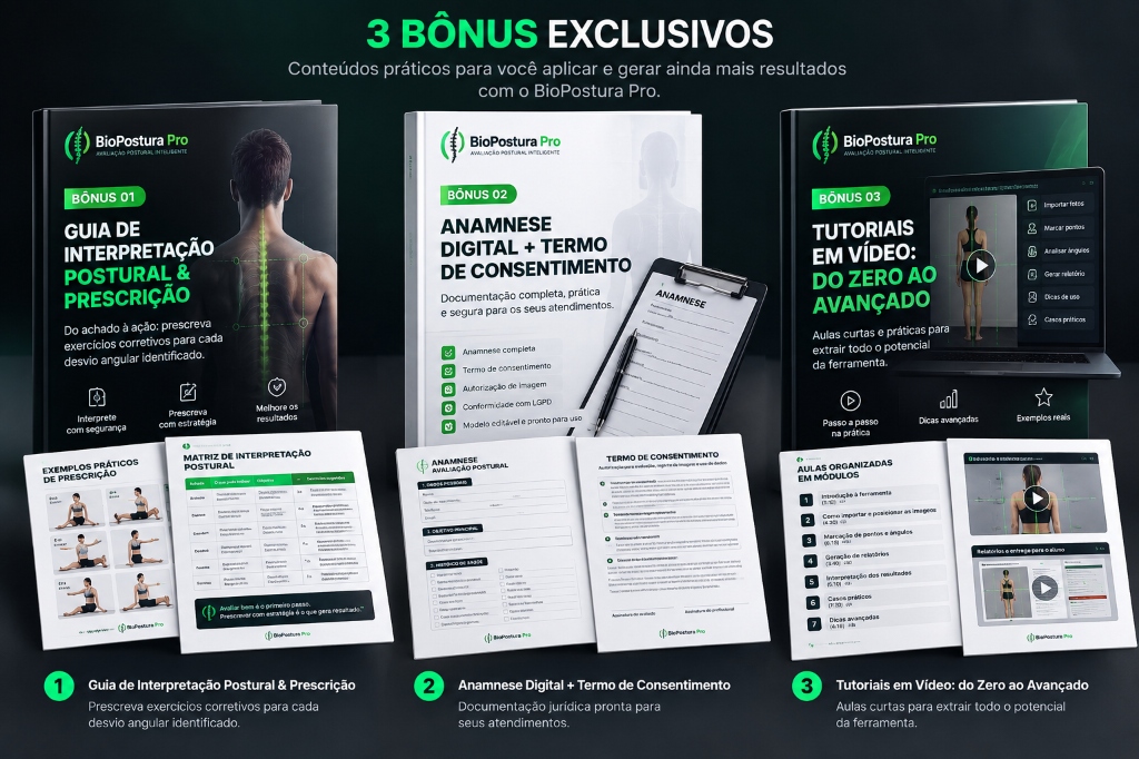 3 Super Bônus Exclusivos do BioPostura Pro